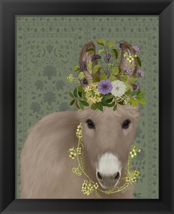 Framed Donkey Bohemian 2 Print