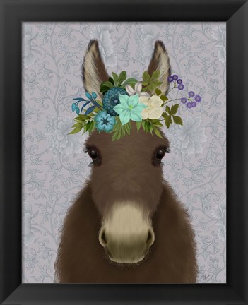 Framed Donkey Bohemian 3 Print