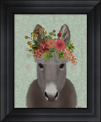 Framed Donkey Bohemian 4 Print