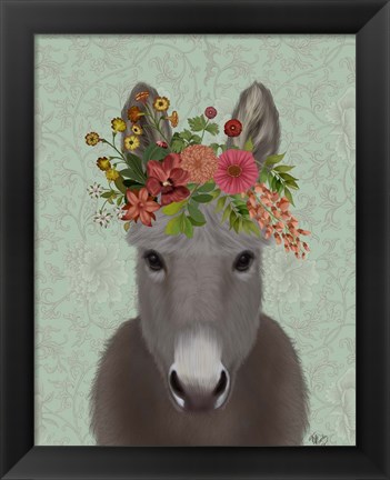 Framed Donkey Bohemian 4 Print
