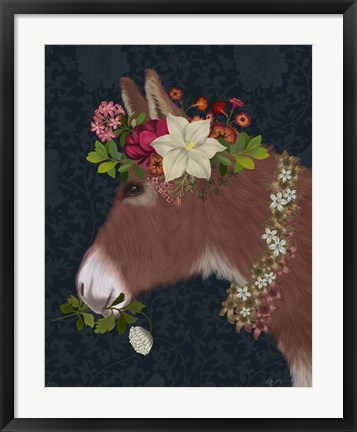 Framed Donkey Bohemian 5 Print