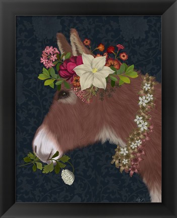 Framed Donkey Bohemian 5 Print