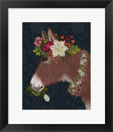 Framed Donkey Bohemian 5 Print