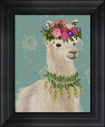 Framed Llama Bohemian 2 Print