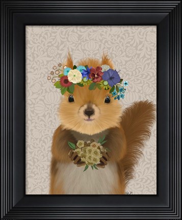 Framed Squirrel Bohemian Print