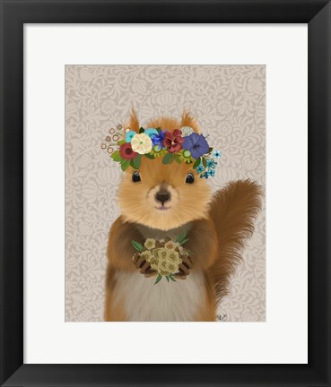 Framed Squirrel Bohemian Print