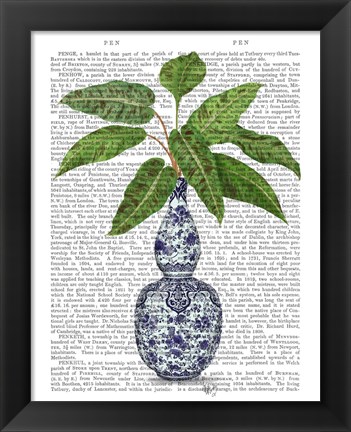 Framed Chinoiserie Vase 1, With Plant Book Print Print