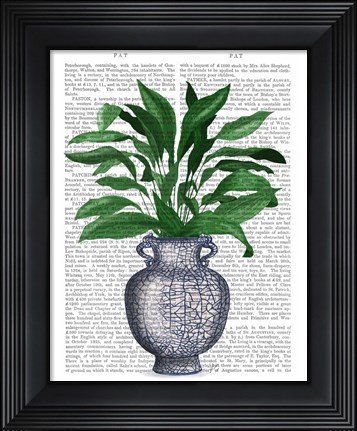 Framed Chinoiserie Vase 2, With Plant Book Print Print
