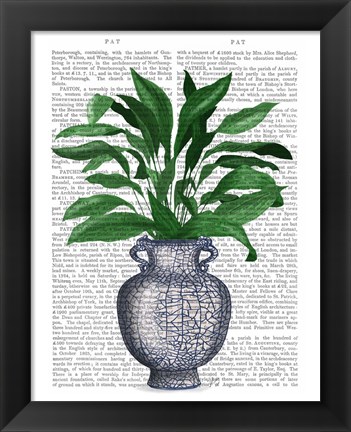 Framed Chinoiserie Vase 2, With Plant Book Print Print