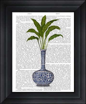Framed Chinoiserie Vase 3, With Plant Book Print Print