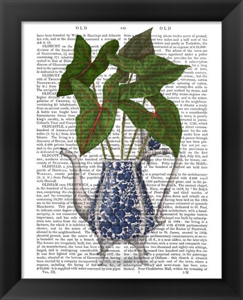 Framed Chinoiserie Vase 4, With Plant Book Print Print