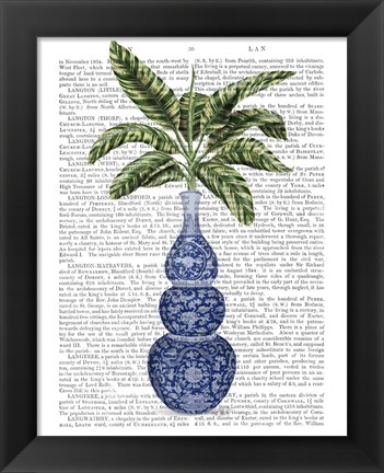 Framed Chinoiserie Vase 7, With Plant Book Print Print