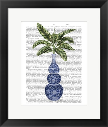 Framed Chinoiserie Vase 7, With Plant Book Print Print