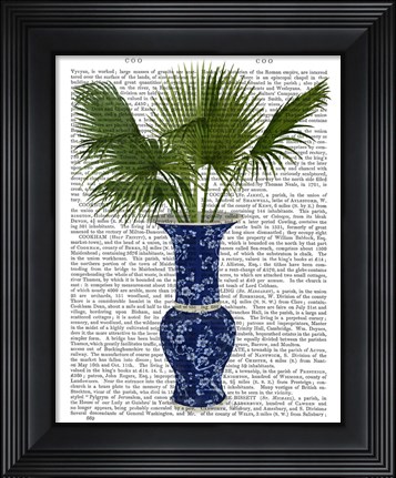 Framed Chinoiserie Vase 8, With Plant Book Print Print