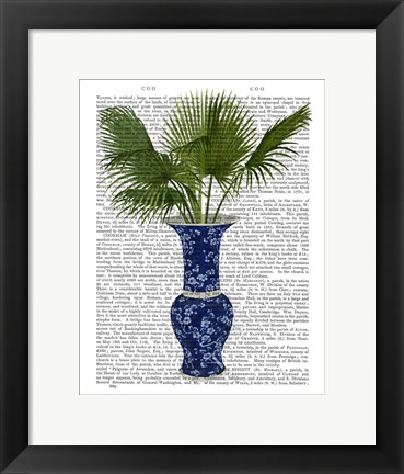 Framed Chinoiserie Vase 8, With Plant Book Print Print