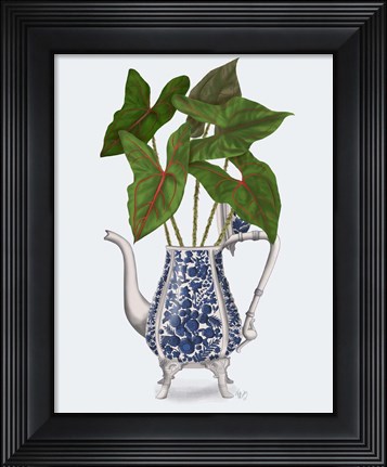 Framed Chinoiserie Vase 4, With Plant Print