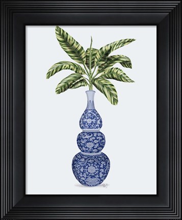 Framed Chinoiserie Vase 7, With Plant Print
