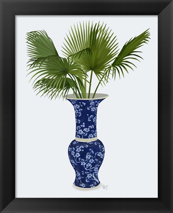 Framed Chinoiserie Vase 8, With Plant Print