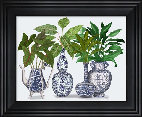 Framed Chinoiserie Vase Group 2 Print