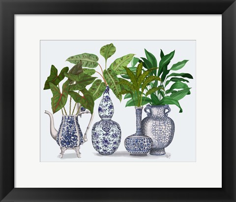 Framed Chinoiserie Vase Group 2 Print