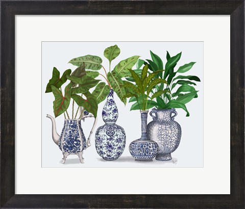 Framed Chinoiserie Vase Group 2 Print