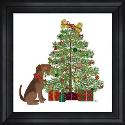 Framed Christmas Des - Bone Tree Print
