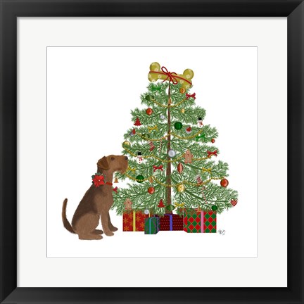 Framed Christmas Des - Bone Tree Print