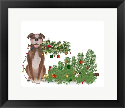 Framed Christmas Des - Broken Tree Print