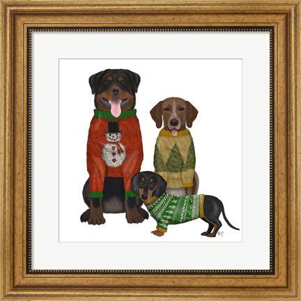 Framed Christmas Des - Ugly Christmas Sweater Competition Print