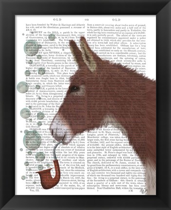 Framed Donkey Bubble Pipe, Portrait Book Print Print