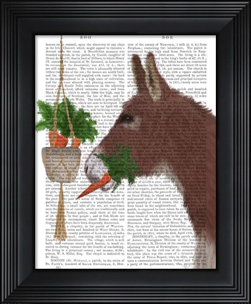 Framed Donkey Lunch Book Print Print