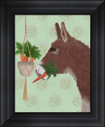 Framed Donkey Lunch Print