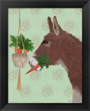 Framed Donkey Lunch Print