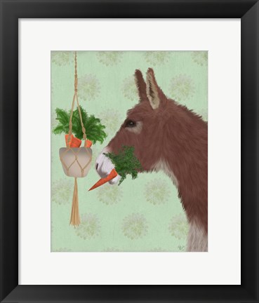 Framed Donkey Lunch Print