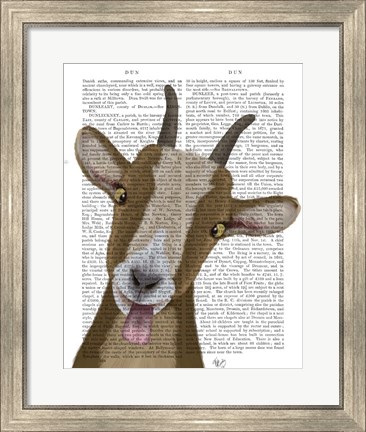 Framed Funny Farm Goat 3 Book Print Print