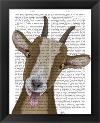 Framed Funny Farm Goat 3 Book Print Print