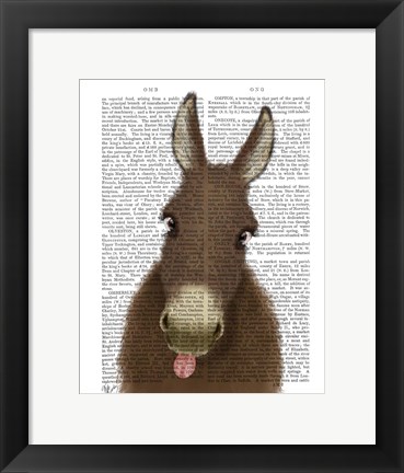 Framed Funny Farm Donkey 1 Book Print Print