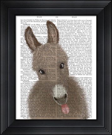 Framed Funny Farm Donkey 2 Book Print Print