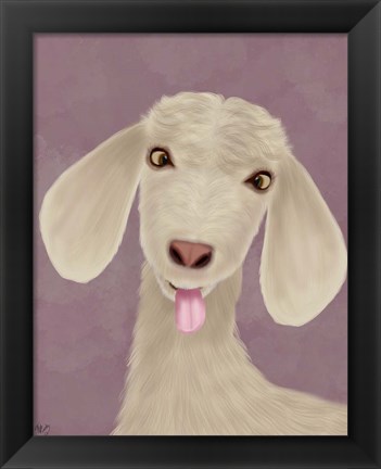 Framed Funny Farm Goat 1 Print