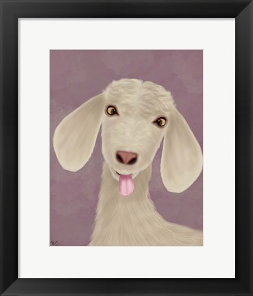 Framed Funny Farm Goat 1 Print