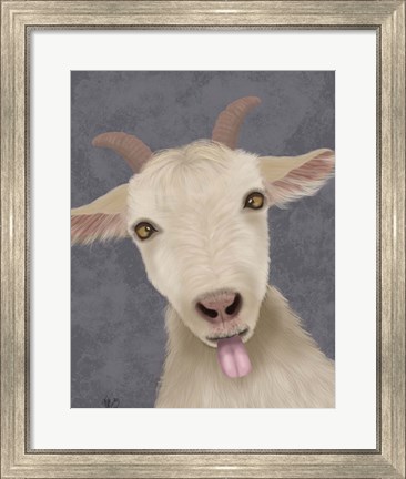 Framed Funny Farm Goat 2 Print