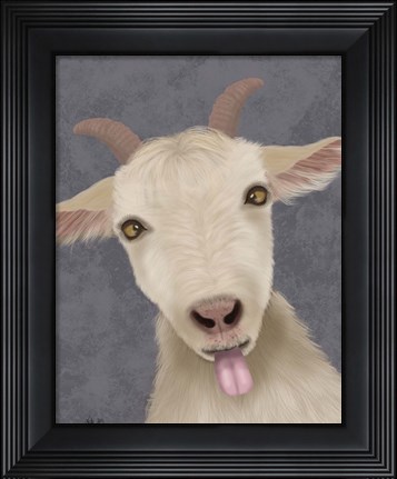 Framed Funny Farm Goat 2 Print