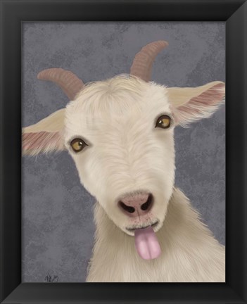 Framed Funny Farm Goat 2 Print