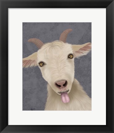 Framed Funny Farm Goat 2 Print