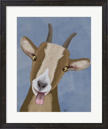 Framed Funny Farm Goat 3 Print