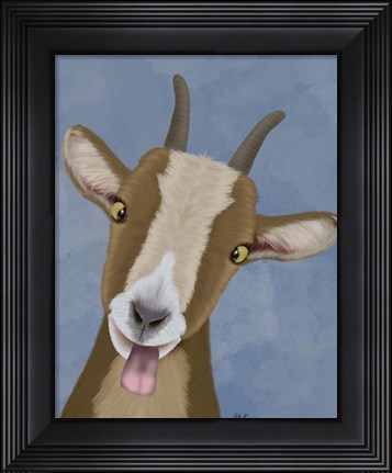 Framed Funny Farm Goat 3 Print