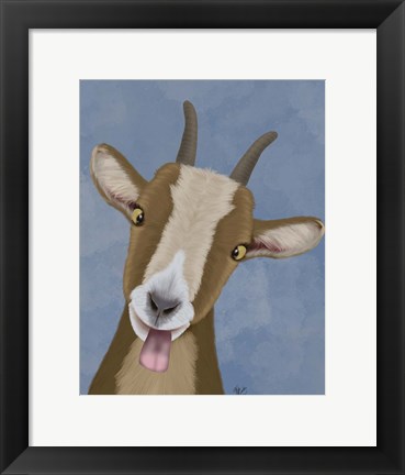 Framed Funny Farm Goat 3 Print