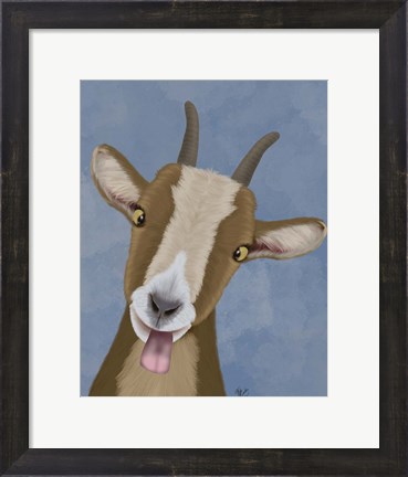 Framed Funny Farm Goat 3 Print