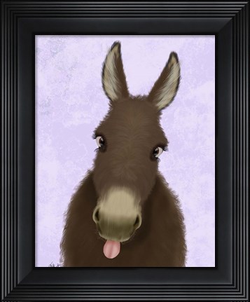 Framed Funny Farm Donkey 1 Print