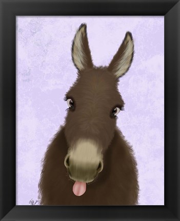 Framed Funny Farm Donkey 1 Print